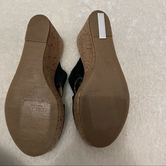 Cordani black leather cross slide wedge size 37 - Picture 3 of 8